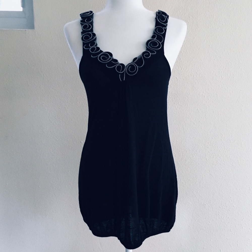 Urban Outfitters Kimchi & Blue Black Zipper Detail Tank